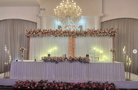 Décoration de mariage W6m xH3m 2 Sections Réglable Heavy Duty Télescopique Toile de Fond Stands Aluminium Tuyau Et Drapé Kits Pour La Fête