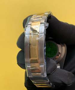 BOJ Plain R.O.L.E.X.77 Casual Fashion Gold Plated Stainless Steel Made Mechanical Automatic Movement <b>Wrist</b> <b>Watch</b> For <b>Men</b> - Product Image 5