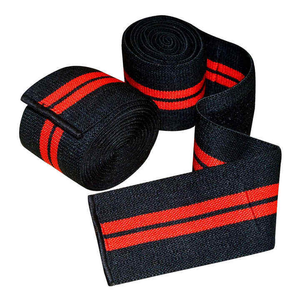 B2B Bulk <b>Knee</b> Wraps Custom Embossed Logo on Leather <b>Patch</b> High-Tension Leg Straps Factory Wholesale Price - Product Image 5