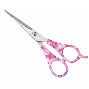 Ciseaux de barbier roses de qualité supérieure avec poignée en plastique antidérapante, ciseaux professionnels pour une coupe et un coiffage précis - Product Image 1