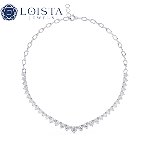 สร้อยคอเพชรทรงหยดน้ำ 18K ทองคำแท้ เพชรเพาะเลี้ยงในห้องปฏิบัติการ ดีไซน์คลาสสิก เหมาะเป็นของขวัญหมั้น สวยสง่าและมีสไตล์ - Product Image 1