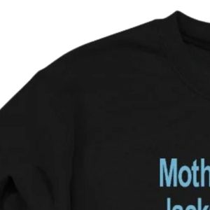 <b>Black</b> Women's Crewneck <b>Sweatshirt</b> with Blue Mothers Jacks and Jills Future Leaders <b>Black</b> Excellence Text Design Everyday - Product Image 3