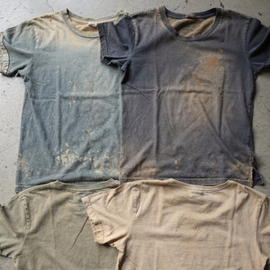 Camiseta de algodón lavado con cuello en V, manga corta, corte regular, informal para mujer, jersey de punto, camisetas divertidas descoloridas para hombre - Product Image 3