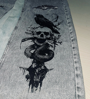 Jean baggy hip-hop pour homme de haute qualité, coupe large personnalisée, pantalon en denim décontracté, coupe ample, long, avec logo frontal OEM