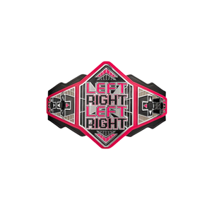 Left Right Championship Belt Customizable High Quality Pink & <b>Black</b> Sports Belt Personalized Title Belt Collector's Edition - Product Image 1