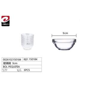 Bol en verre élégant BOL PEQUENA de 9 cm au design minimaliste, durable pour servir les aliments lors de fêtes - Product Image 1