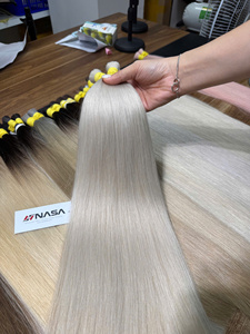 Cheveux vierges de bébé de haute qualité, grade 12A, en vrac du Vietnam, super double drawn, couleur blonde naturelle, doux, brillants, sans nœuds - Product Image 3