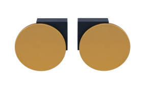 Modern Aluminium Round Disc <b>Door</b> Handle Set Wardrobe Cabinet Pulls <b>Matt</b> <b>Black</b> PVD Gold Graphite Grey Pair Hardware - Product Image 4