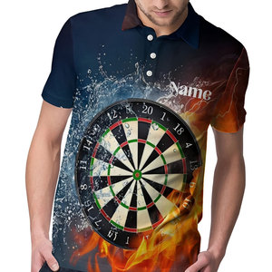 Polo grande taille conçu spécifiquement pour les joueurs de fléchettes, avec impression personnalisée de noms de haute qualité - Product Image 2
