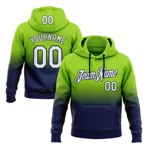 Sudadera con Capucha para Hombre, Degradado Verde Marino, Personalizable con Nombre y Número, Impresión por Sublimación, Estilo Casual para Otoño, Diseño con Bolsillos, Corte Regular - Product Image 2