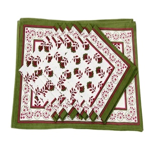 Block Print Cotton Table Mats and Napkins Sets for the Dining Room Placements Kitchen Textiles Indian Style Dining - Product Image 5