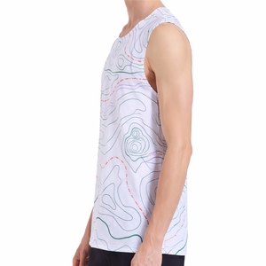 เสื้อกล้ามผู้ชายพิมพ์ลายทั้งตัว แขนกุด สำหรับออกกำลังกาย ฟิตเนส เล่นกีฬา ระบายอากาศ แห้งเร็ว ทรงแอธเลติก รับตัดเย็บตามแบบ - Product Image 3