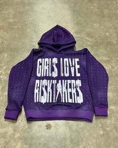 เสื้อฮู้ดพิมพ์ลาย Girls Love Risktakers สำหรับผู้ชาย ทรงโอเวอร์ไซส์ สไตล์สตรีทแวร์ ลายจุดสีดำ ผ้าเฟรนช์เทอร์รี่ เสื้อสเวตเชิ้ตแฟชั่นฤดูใบไม้ร่วง - Product Image 5