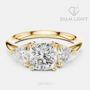 Bague de fiançailles moderne pour femme en or blanc 14 carats avec diamant de laboratoire taille coussin certifié IGI 2,00 carats, couleur F+, clarté VS+ - Product Image 5
