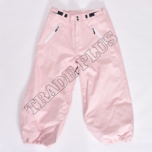 Pantalones de Nieve Negros Clásicos y Duraderos con Paneles de Camuflaje Digital, Cintura con Cordón, Forro Polar Cálido y Dobladillo Elástico para Deportes de Invierno - Product Image 1