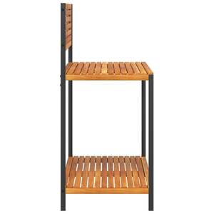 Mesa de Trabajo de Madera Natural con Detalles Negros - Product Image 5