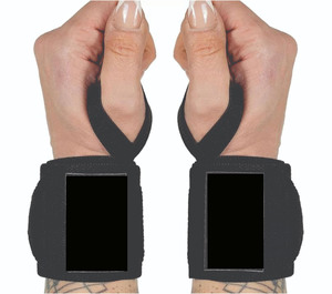 Bandes de poignet de qualité professionnelle pour haltérophilie, sangle de pouce robuste, meilleure bande de maintien pour la compétition, en caoutchouc et nylon - Product Image 1