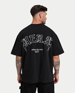 mens heavy cotton oversized drop shoulder t shirt loose fit streetwear blank tshirt custom logo manufacturer supplier - Product Image 5