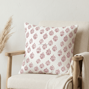 Housse de coussin décorative artisanale indienne imprimée au bloc, teinte naturelle, sur mesure, vintage, écologique et lavable - Product Image 3