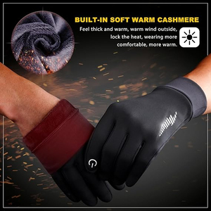 Guantes Térmicos de Invierno Unisex de Piel de Cabra, Resistentes al Fuego, con Pantalla Táctil, para Esquí, Nieve, Motocicleta, Correr, Ciclismo - Product Image 3