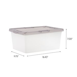 17 Qt. Boîtes de rangement en plastique avec couvercles, empilables, lot de 8 - Product Image 2