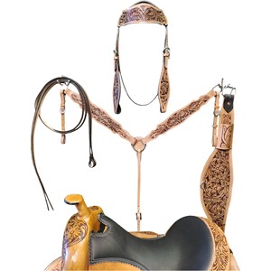 Selle de cheval Western en cuir de qualité supérieure pour la course de baril, toutes tailles disponibles - Product Image 4