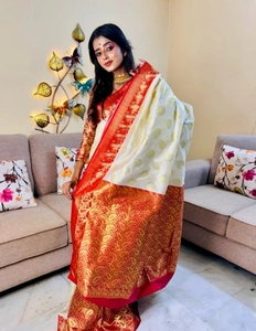K V INTERNATIONAL Vêtement traditionnel indien réversible à séchage rapide et infroissable pour femme, idéal pour l'automne, les Diwali et les mariages - Product Image 3