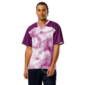 Camiseta de fútbol americano de malla sublimada personalizada, unisex, transpirable, con cuello en V, ropa de equipo, fabricante OEM de marca privada, comprador estadounidense - Product Image 1