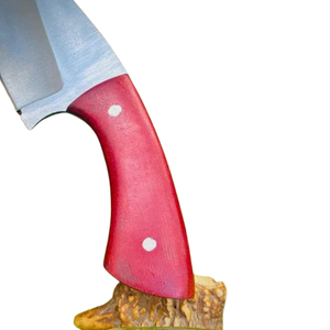 Lightweight Stainless Steel skinner knife <b>Tool</b> for Hunting Camping Fishing High Quality Customized knife with red micarta handle - Product Image 3