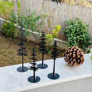 Handmade Metal <b>Tree</b> Decorations Minimalist Design Engraved Plant Pattern For Presents Handmade Metal <b>Tree</b> Decorations Minimalist - Product Image 4