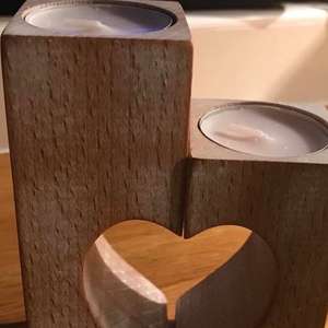 Curio Craft Natural Wood Square Shape Tea Light <b>Holder</b> Handmade Home Decoration Model CC-WTLC 26 for Birthday Easter Valentine's - Product Image 2