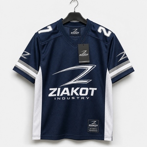 Venta al por mayor directa de ZIAKOT INDUSTRY, camiseta de fútbol auténtica personalizada de malla naranja y blanca - Product Image 6