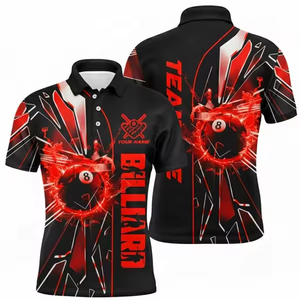 Camisetas de poliéster 100% para hombre, personalizadas, de alta calidad, con diseño de snooker, lo último en camisetas de billar. - Product Image 4