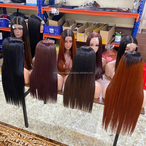 Premium Human Hair <b>Wigs</b> Vietnamese Raw Hair Bone Straight Glueless <b>Wig</b> Smooth Lace Front <b>Wigs</b> Type Never Tangled - Product Image 1
