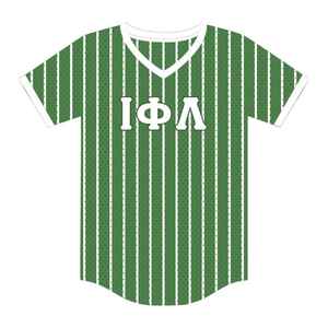 T-shirt de baseball vert émeraude Iota Phi Lambda Sorority, vêtement à lettres grecques, haut décontracté à manches courtes pour femme - Product Image 1