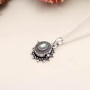 Pendentif boîte à pilules en labradorite naturelle, fait main, en argent sterling 925, cadeau de fiançailles vintage - Product Image 6
