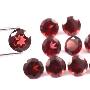 Doğal mozambik garnet yuvarlak kesim armut 5mm granat ocak birthstone AAA kalite kırmızı garnet takı