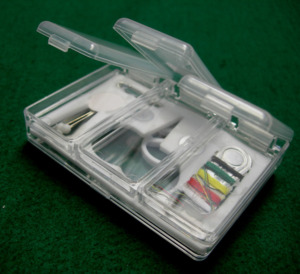 AA0103 Traveling Sewing kit|Portable Sewing Kit With <b>Mirror</b> And Threads In Clear <b>Plastic</b> Case For Embroidery And Travel Use - Product Image 1