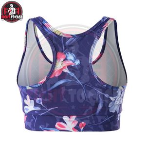 Purple Customized Front Logo High Quality High Support Eco-Friendly Yoga Sports <b>Bra</b> for Women Quick Dry Breathable - Product Image 3