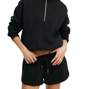 Custom Womens Cotton Sweat Shorts <b>Athletic</b> Running High Waist Drawstring Shorts Casual Gym Fitness Lounge Shorts - Product Image 1