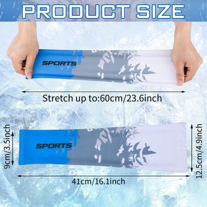 Manchons de cyclisme à impression par sublimation, anti-UV, séchage rapide, respirants, unisexe, accessoire de mode pour adultes, manches longues - Product Image 4