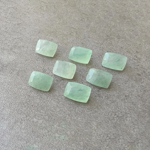 Green Aventurine Faceted Cut Rectangle <b>Cushion</b> Shape Calibrated Gemstone for Jewelry Making - Product Image 6