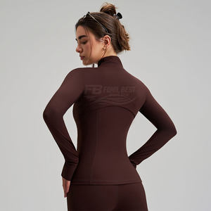 Vêtements de sport saisonniers pour femmes, veste de yoga sans manches en nylon coupe-vent double face, ensemble 2 pièces avec logo imprimé sur le devant - Product Image 2