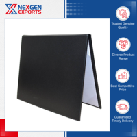 Funda de Cuero PU Hecha a Mano de Excelente Calidad y Altamente Duradera, Personalizable, para Documentos y Certificados, con Doble Panel, Venta Mundial