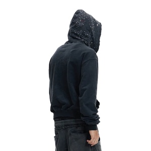 Sudadera con Capucha Unisex de Algodón 100% Lavado con Efecto Desgastado, Tejido Grueso Antiarrugas de 400g, con Pedrería, Estilo Vintage, Ecológica y Oversize - Product Image 5