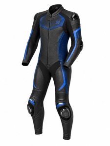 Traje de Motocicleta de Cuero Negro y Azul para Hombre, Manga Larga, Transpirable, Equipo de Protección para Adultos, Todas las Temporadas, con el Mejor OEM - Product Image 4