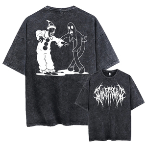 เสื้อยืดโอเวอร์ไซส์ผ้าฝ้ายสตรีทแวร์ลายกราฟิกอนิเมะปลาญี่ปุ่นทรงหลวมไหล่ตก ผลิตโดยผู้ผลิตเสื้อผ้า - Product Image 1