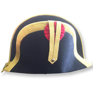 Chapeau Napoléon Bicorn en Feutre 100% Laine Réglable, Reproduction Historique pour Costume Adulte Unisexe, Idéal pour l'Extérieur - Product Image 1