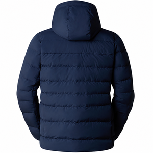 Veste matelassée à capuche pour homme, chaude et légère, isolée thermiquement, zippée, décontractée, pour l'extérieur, bleu marine - Product Image 2