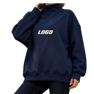 Sudadera de Cuello Alto para Mujer con Logotipo Personalizado, Tejido de Felpa, Poliéster/Algodón, Transpirable, Antiarrugas - Product Image 1